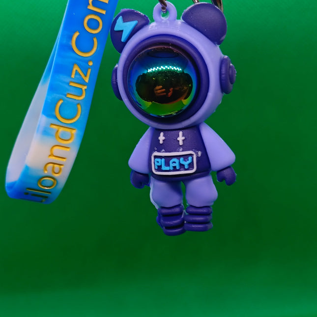 Purple astronaut keychain