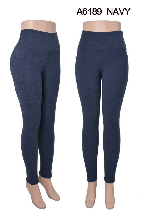 WINTER LEGGINGS THICKER FLEECE INSIDE: Navy