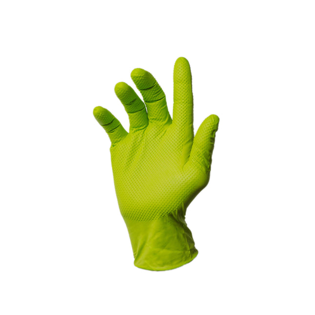 First Glove 8 Mil Green Nitrile Box of 100/CT : Box / Large