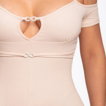 Infinity Off-shoulder Knitted Rompers