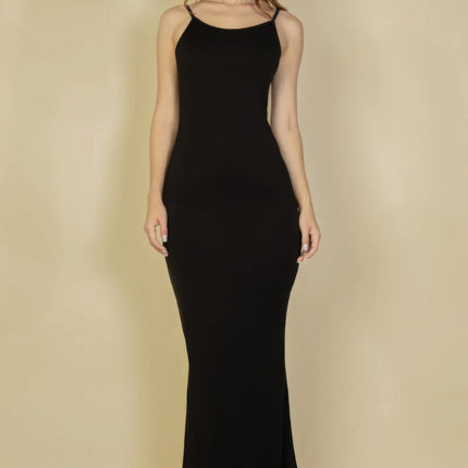 Ribbed Mermaid Hem Camisole Maxi Dress