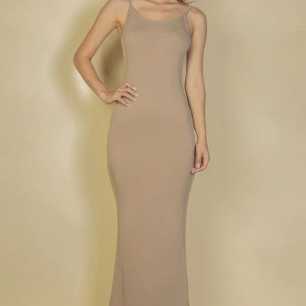 Ribbed Mermaid Hem Camisole Maxi Dress