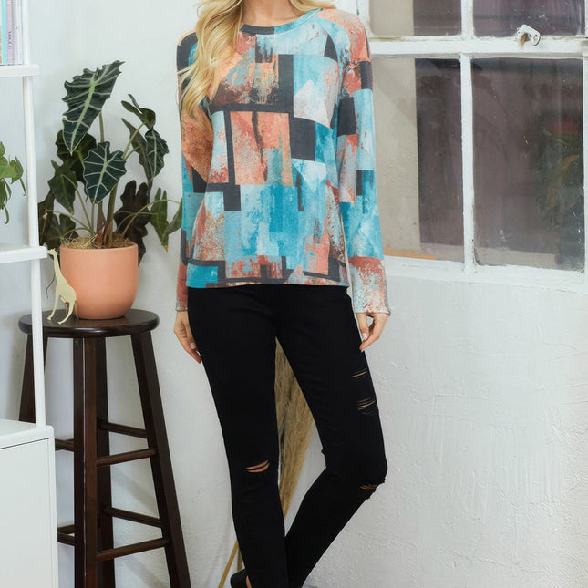 Artistic Open-back Long Sleeve Top