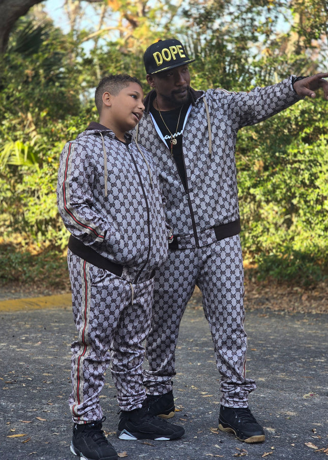 Men's brown 2pc GG tracksuit