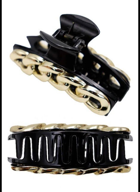 Chain Link Hairclip 2pk