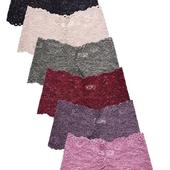 Womens laced panties 6pk