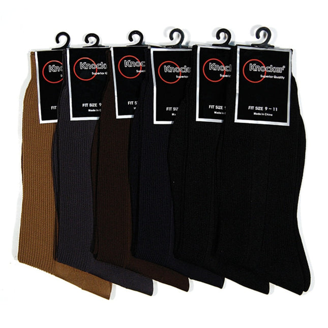 Men's 6pk knocker dress socks