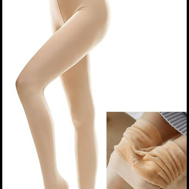 Nude winter warm fleece stockings