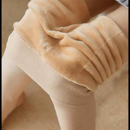 Nude winter warm fleece stockings