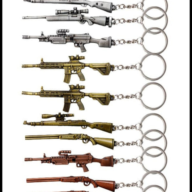 Combat rifle keychain