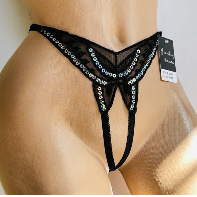 open crotch butterfly panties