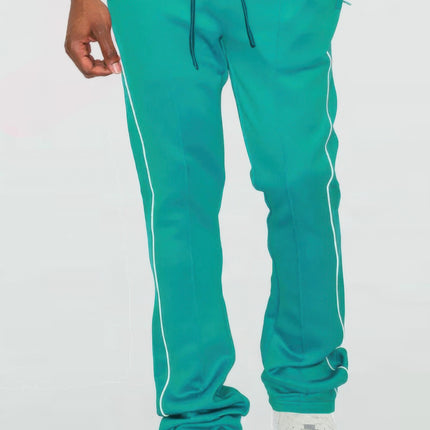 Mens Side Pipe Stacked Flare Pants