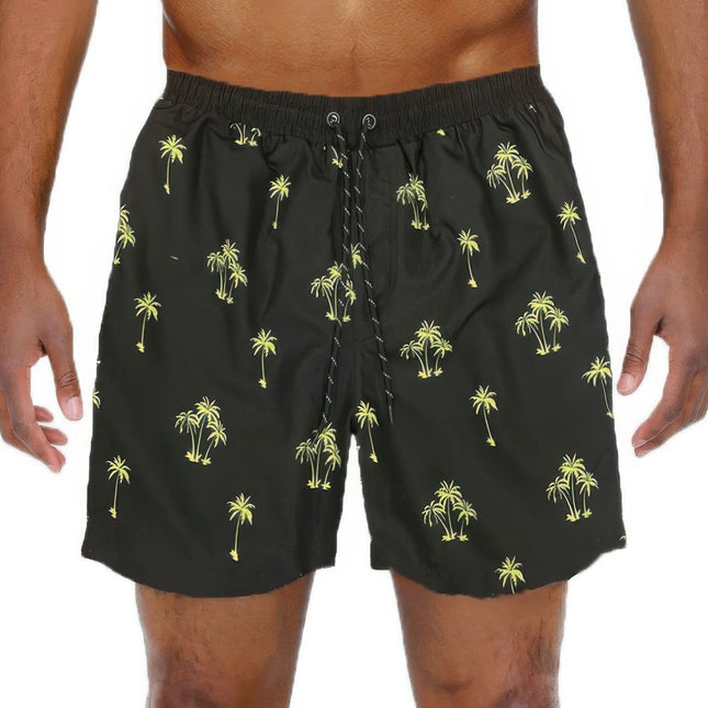 Palm Tree Print Swim Trunks