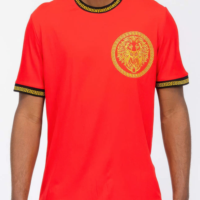 Gold Lion Embroidery T-shirt