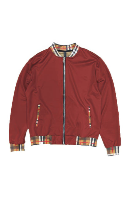 Checkered Plaid Waist Band Track Set