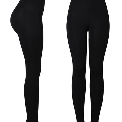 SPORTS LEGGING WITH SIDE POCKETS: Black