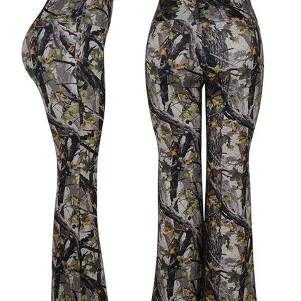 FLARE PANTS FOREST PRINT