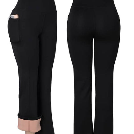 WINTER FLAIR PANTS FUR LINED W/ POCKETS: Black