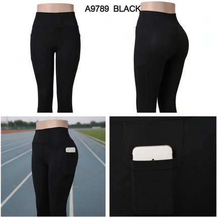 Black Side Pocket Leggings