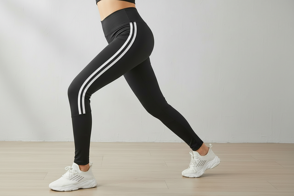 Black White Stripe Leggings
