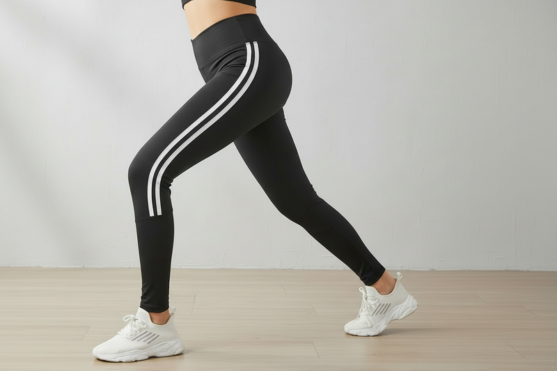 Black White Stripe Leggings