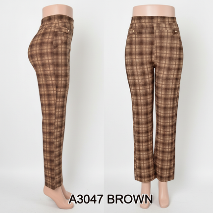 Brown Straight Leg Pants
