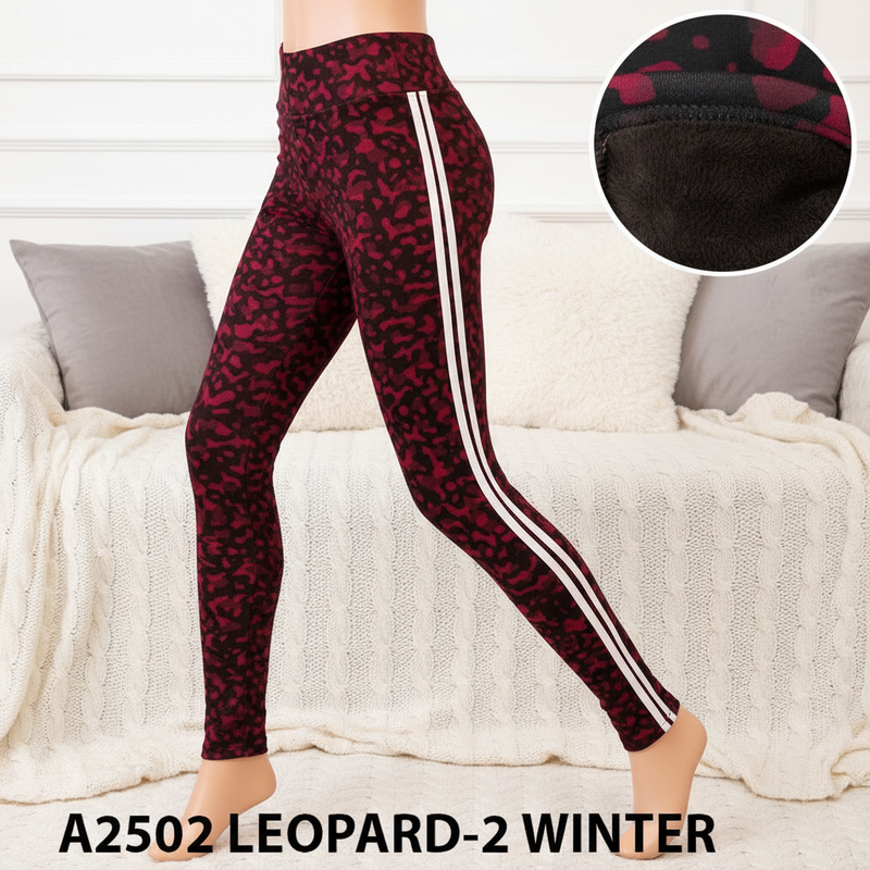 Burgundy Leopard Leggings