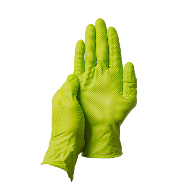 First Glove 8 Mil Green Nitrile Box of 100/CT : Box / Large