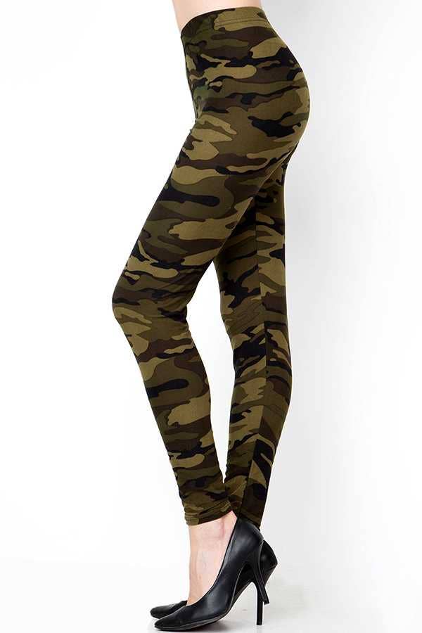 CAMOUFLAGE PRINT LEGGINGS: CAMO