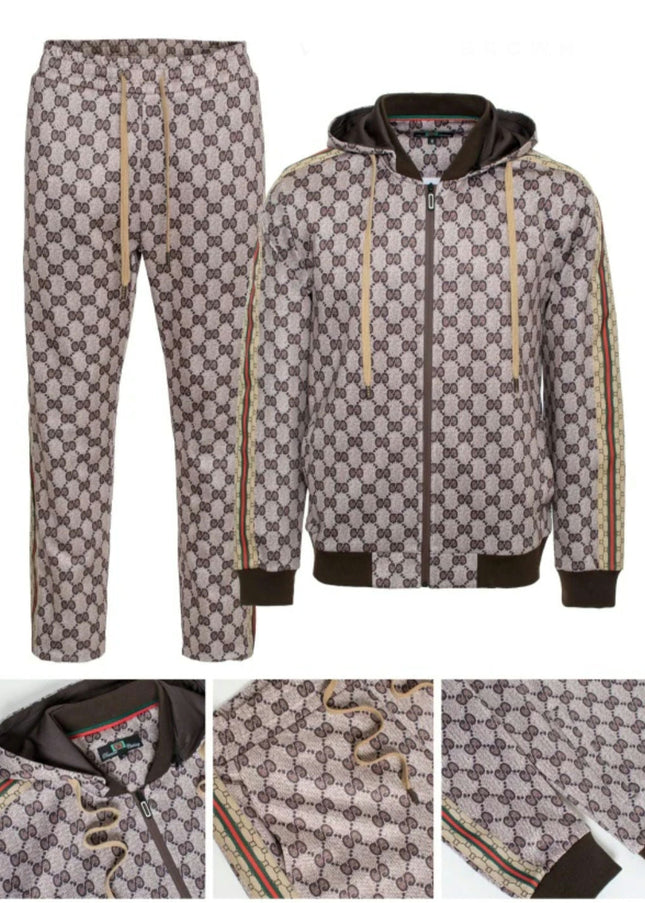 Men's brown 2pc GG tracksuit