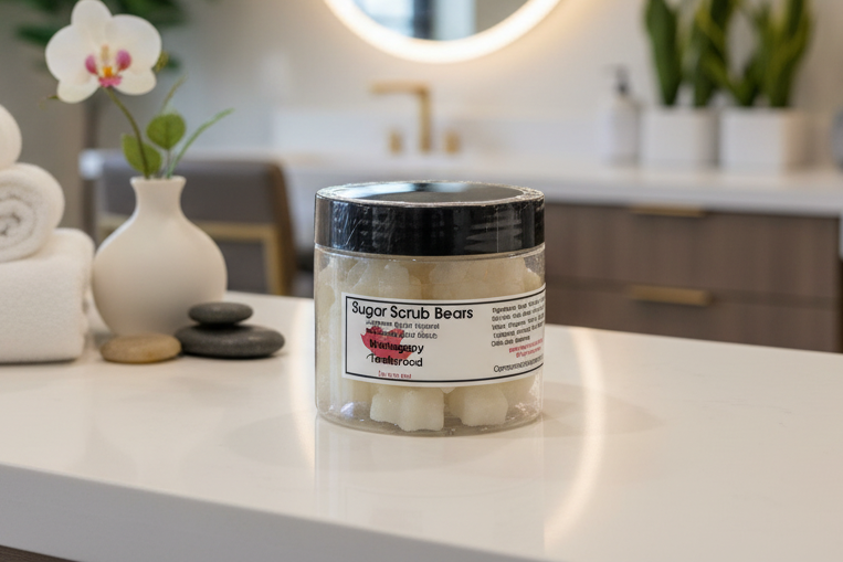 Sugar Scrub Bears (Mahogany Teakwood)