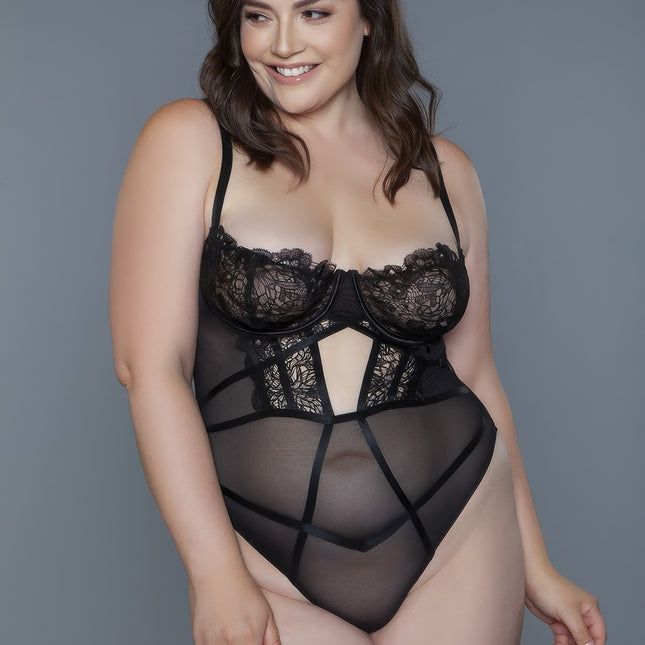 Underwired Cups Bodysuit 1 Pc