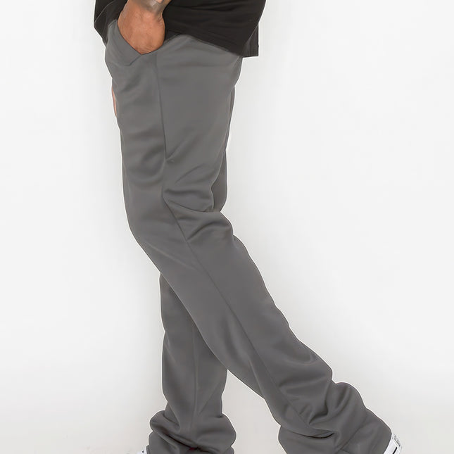 Solid Flare Stacked Track Pants