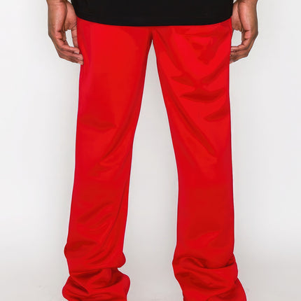 Solid Flare Stacked Track Pants
