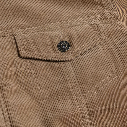Casual Corduroy Lined Trucker Jacket