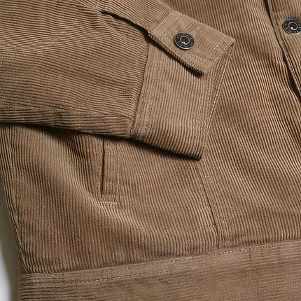 Casual Corduroy Lined Trucker Jacket