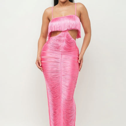Lux Fringe Maxi Dress