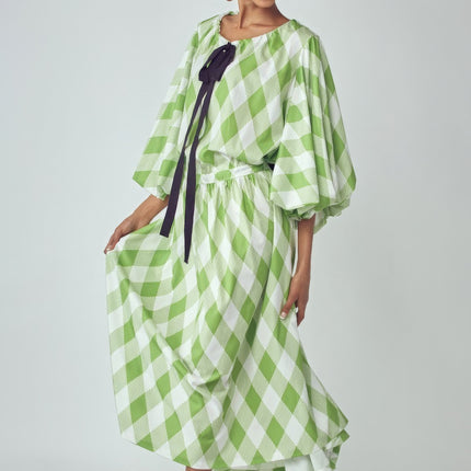 Balloon Sleeves Very Over Fit Pocketed Dress