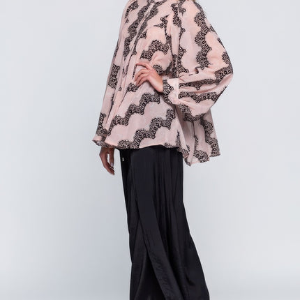 See Through Shirt With Lace Detail