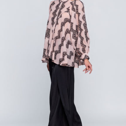 See Through Shirt With Lace Detail
