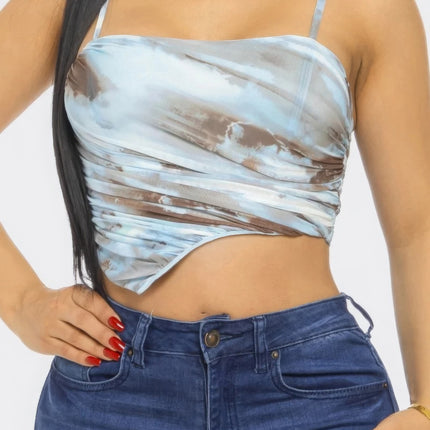 Mesh Print Top