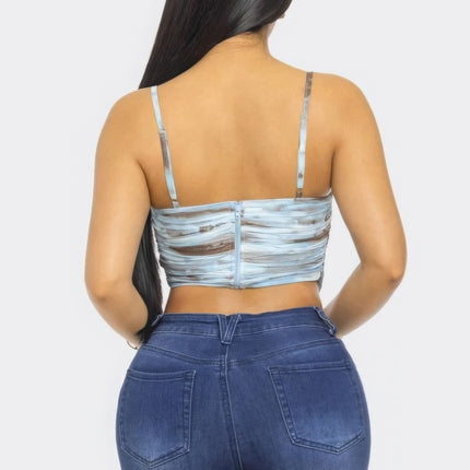 Mesh Print Top